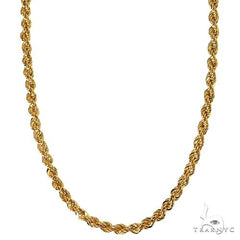Yellow Gold Rope Chain 20 Inches 2.1mm
