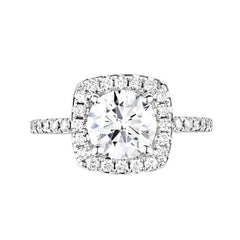 Avi & Co. Round Center Cushion Halo Ring