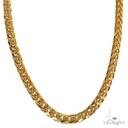 14k Yellow Gold Solid Wheat chain 3.5mm 22 inches