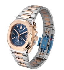 Patek Philippe Nautilus 5980/1AR-001, Stainless Steel & 18K Rose Gold, Blue Dial, 40 mm